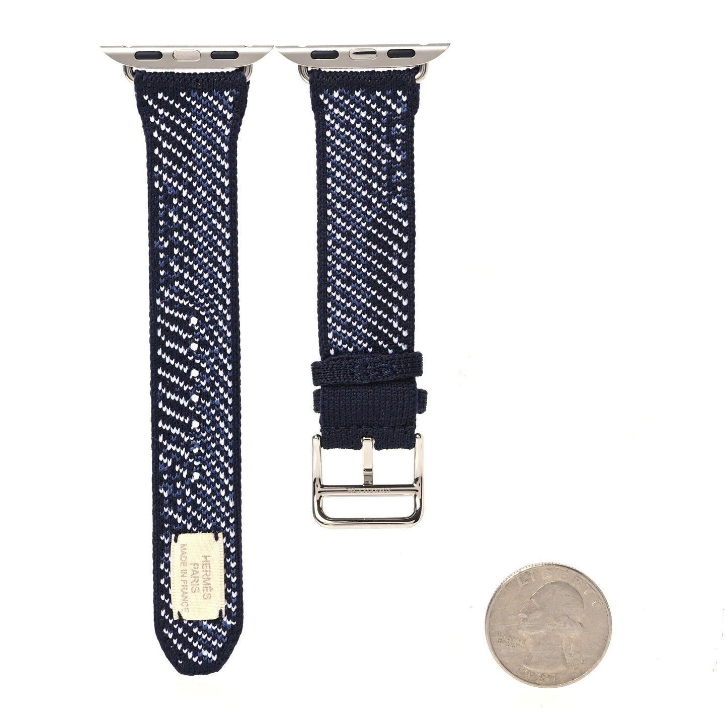 Nylon Weave Faubourg Apple Watch Single Tour Band Bleu Nuit