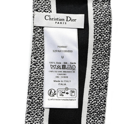 Christian Dior Silk Plan De Paris Mitzah Scarf White Black 4 of 5