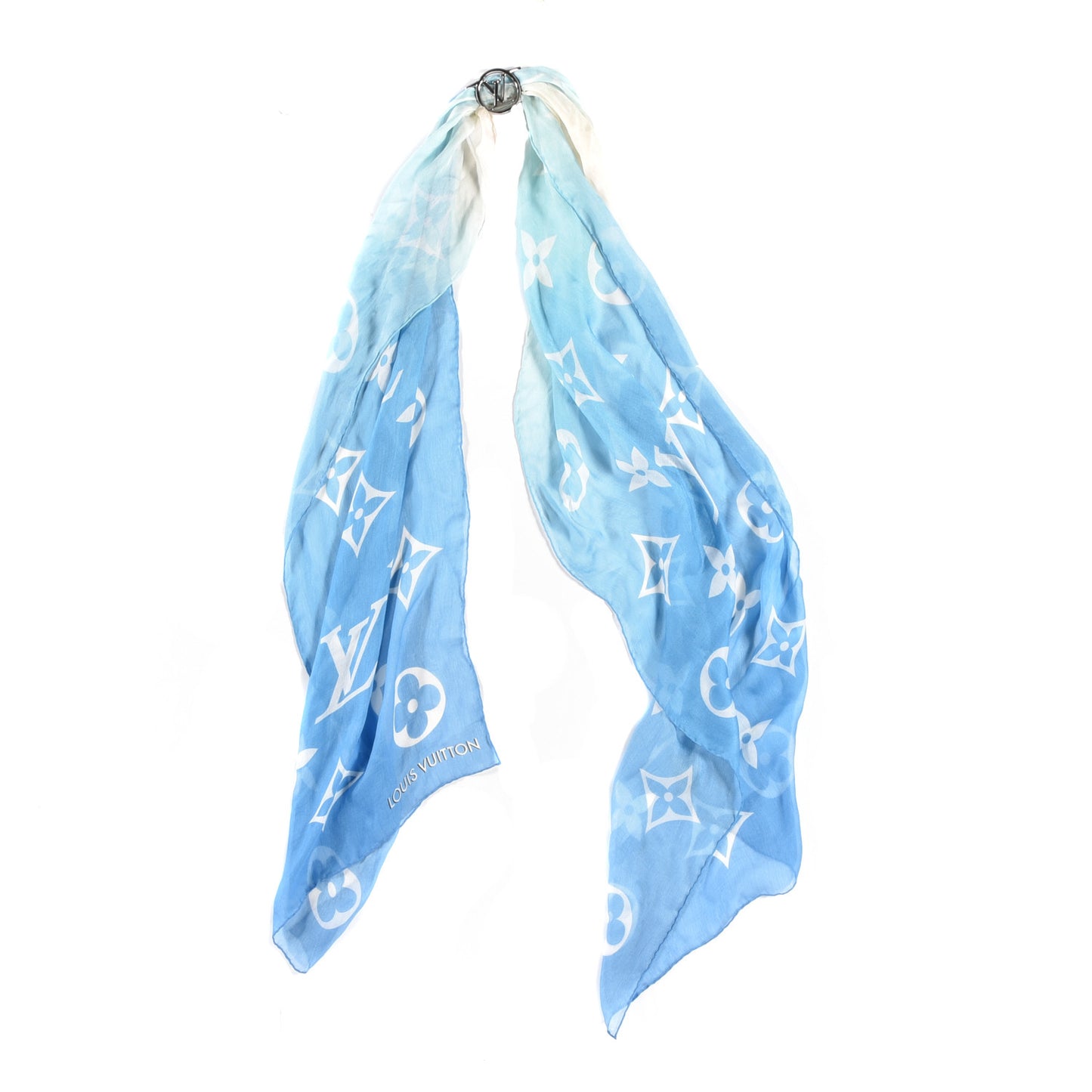 Silk Monogram Gradient LV Envy Bandeau Blue
