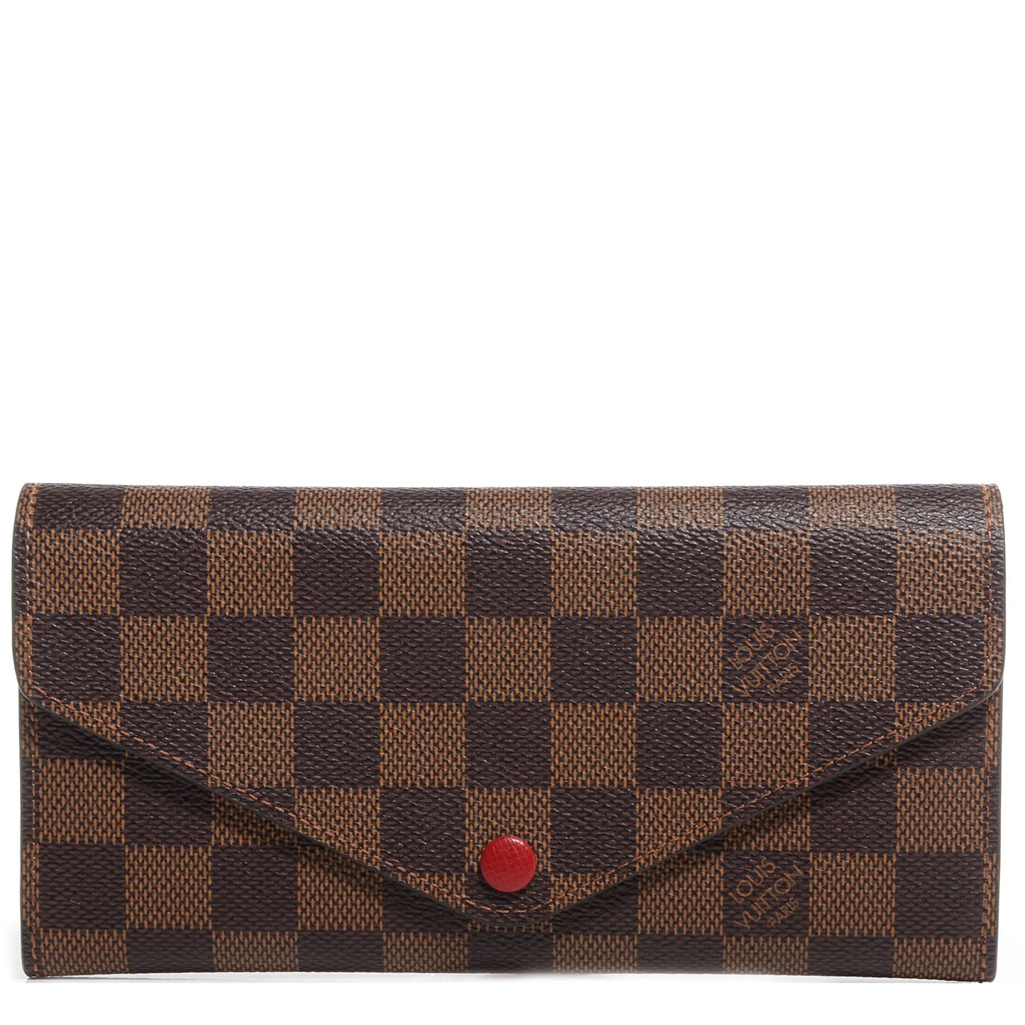 Damier Ebene Josephine Wallet Red