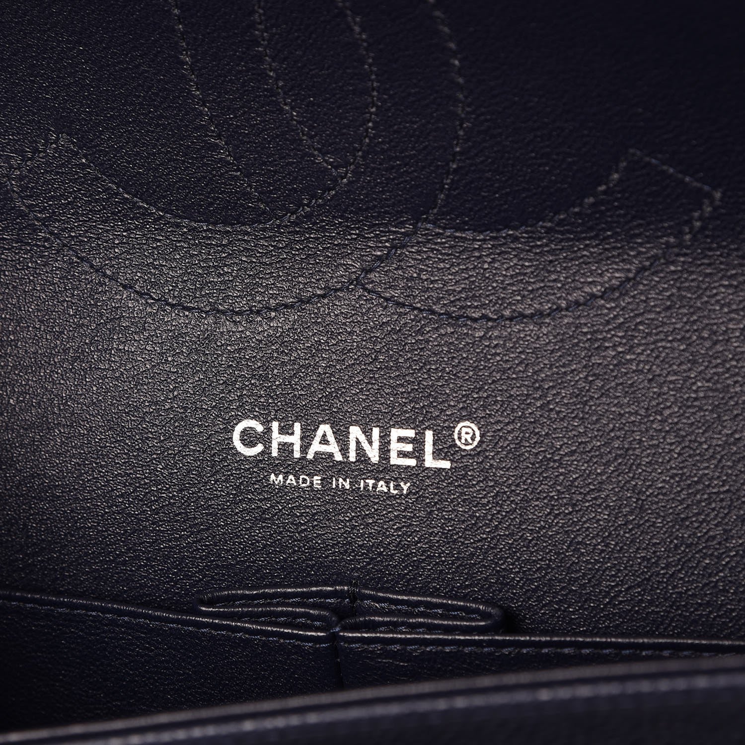 Chanel Caviar Quilted Jumbo Double Flap Navy Blue 7 of 9