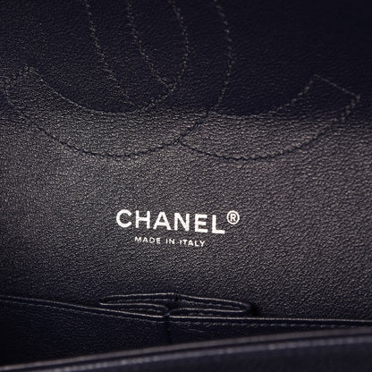 Chanel Caviar Quilted Jumbo Double Flap Navy Blue 7 of 9