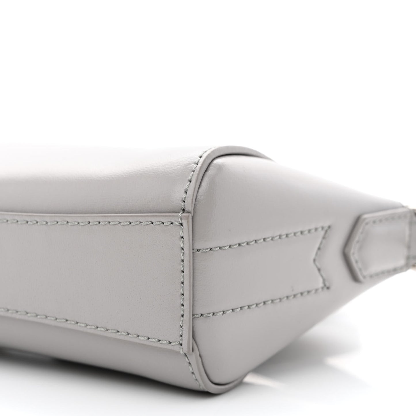 Sugar Goatskin Nano Antigona Pearl Grey