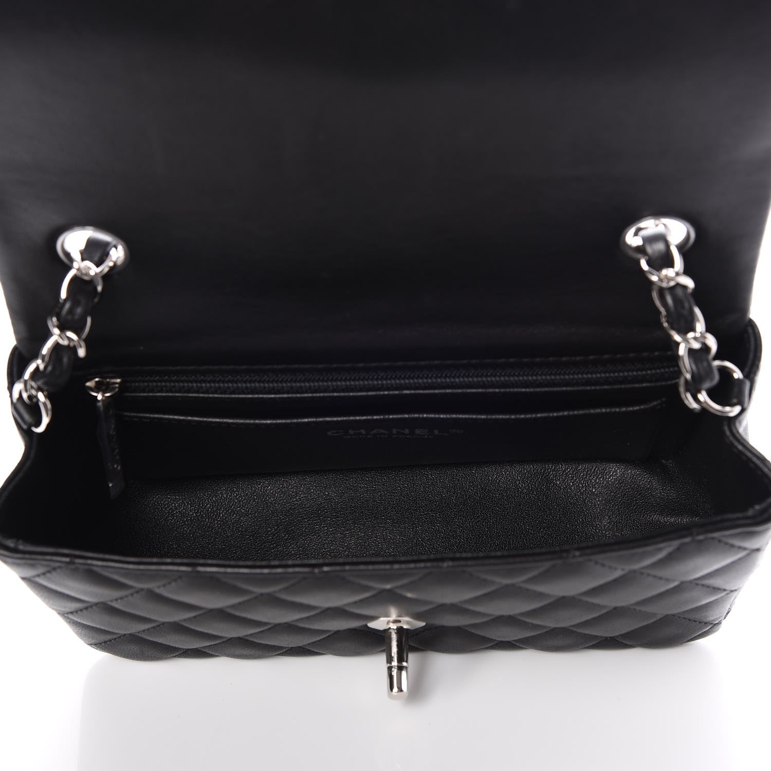 Chanel Lambskin Quilted Mini Rectangular Flap Black 5 of 8