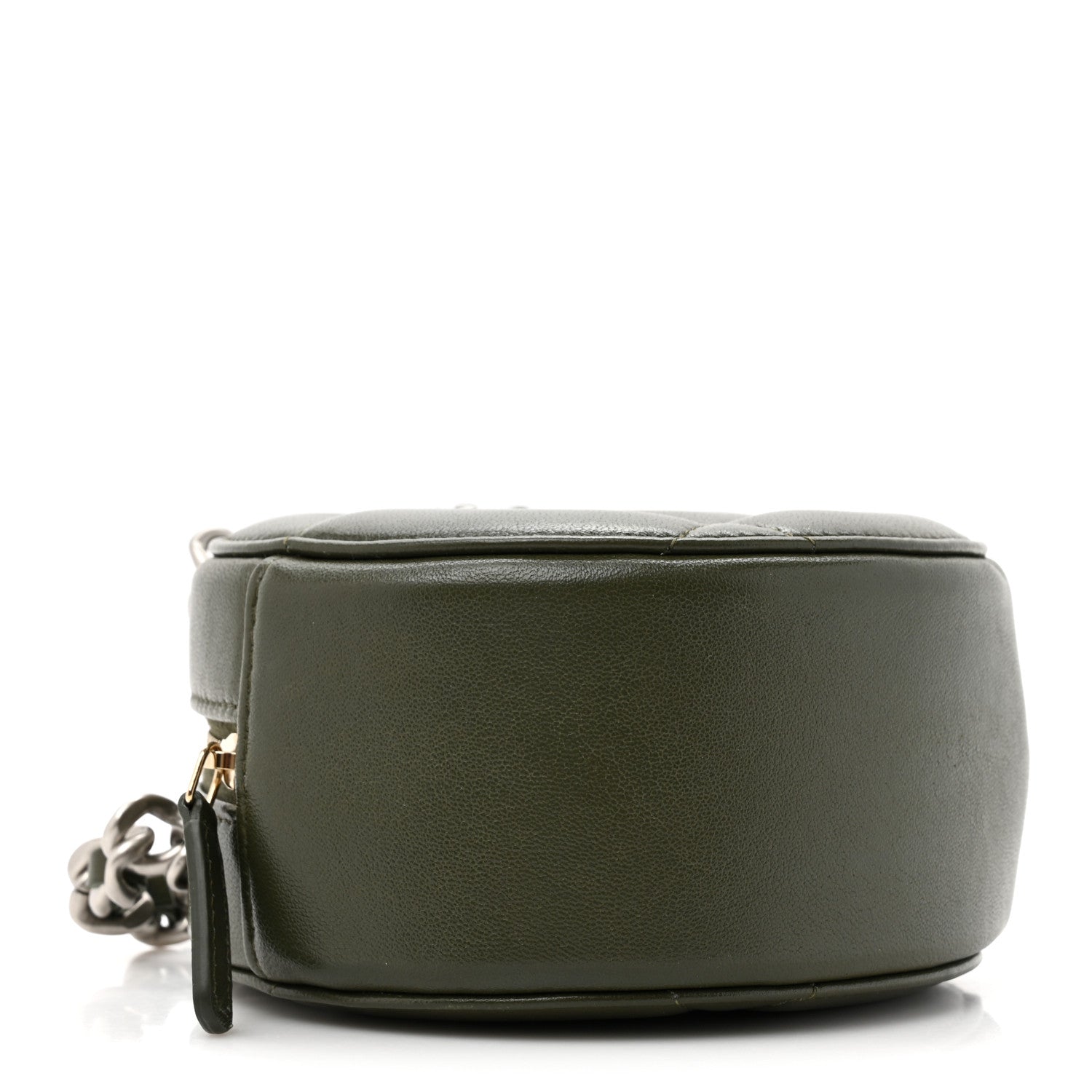Chanel Lambskin Quilted Chanel 19 Round Clutch With Chain Khaki 4 of 11