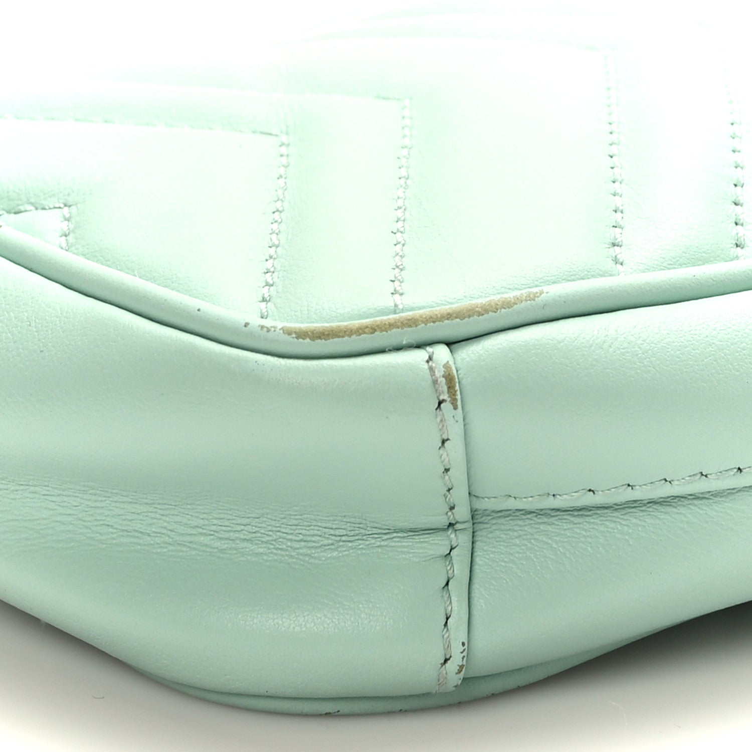 Gucci Calfskin Matelasse Mini GG Marmont Crossbody Bag Water Green 8 of 8