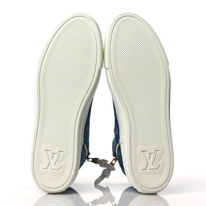 Louis Vuitton Denim Monogram Stellar Sneaker Boots 40 Bleu Jeans Blue 6 of 9