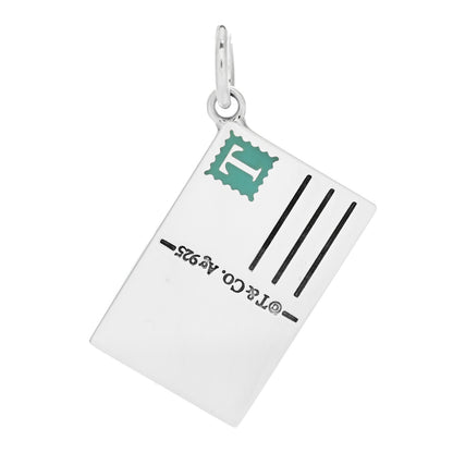 Tiffany Sterling Silver Enamel Tokyo Postcard Charm Blue 3 of 5