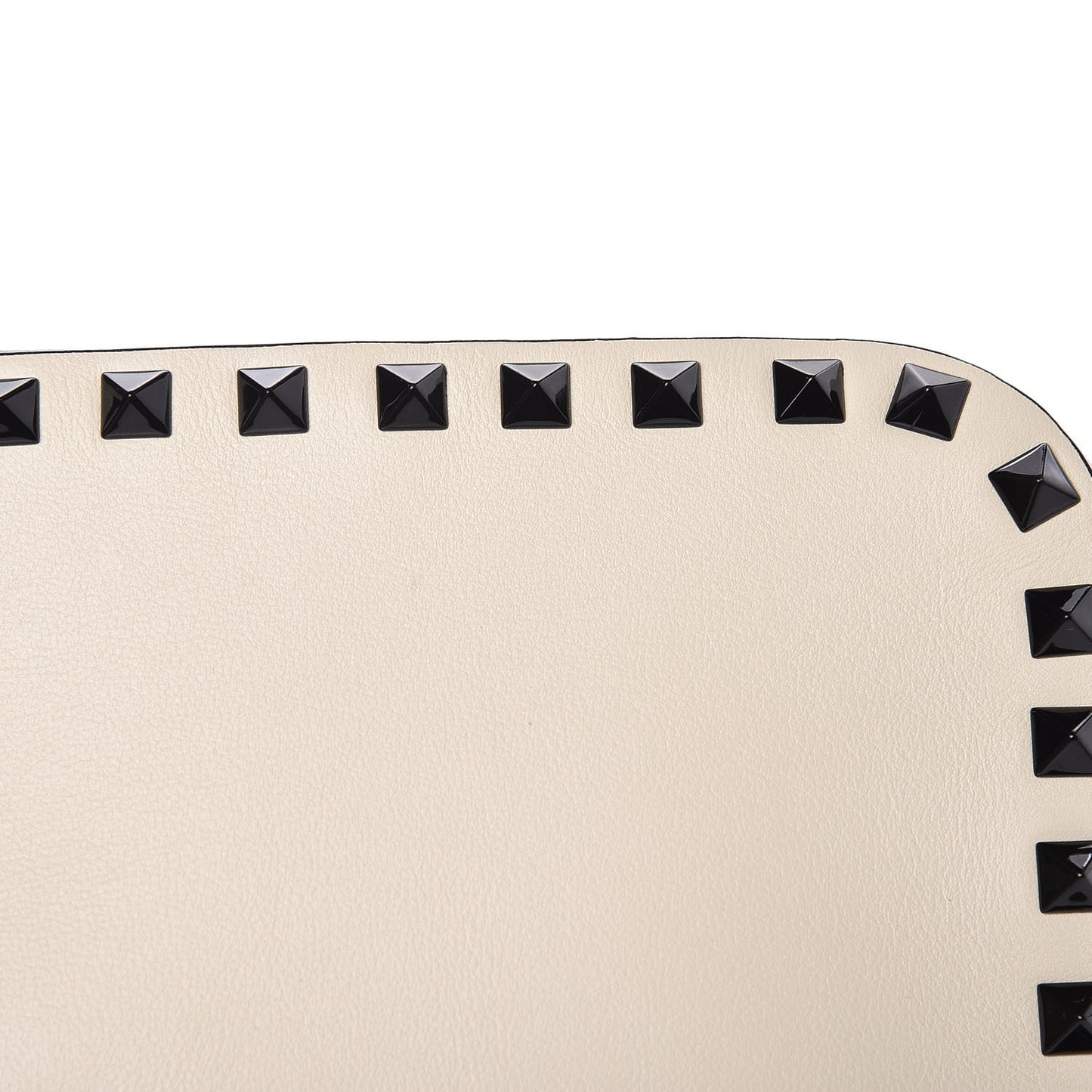 Calfskin Rockstud Camera Crossbody Bag Ivory Black