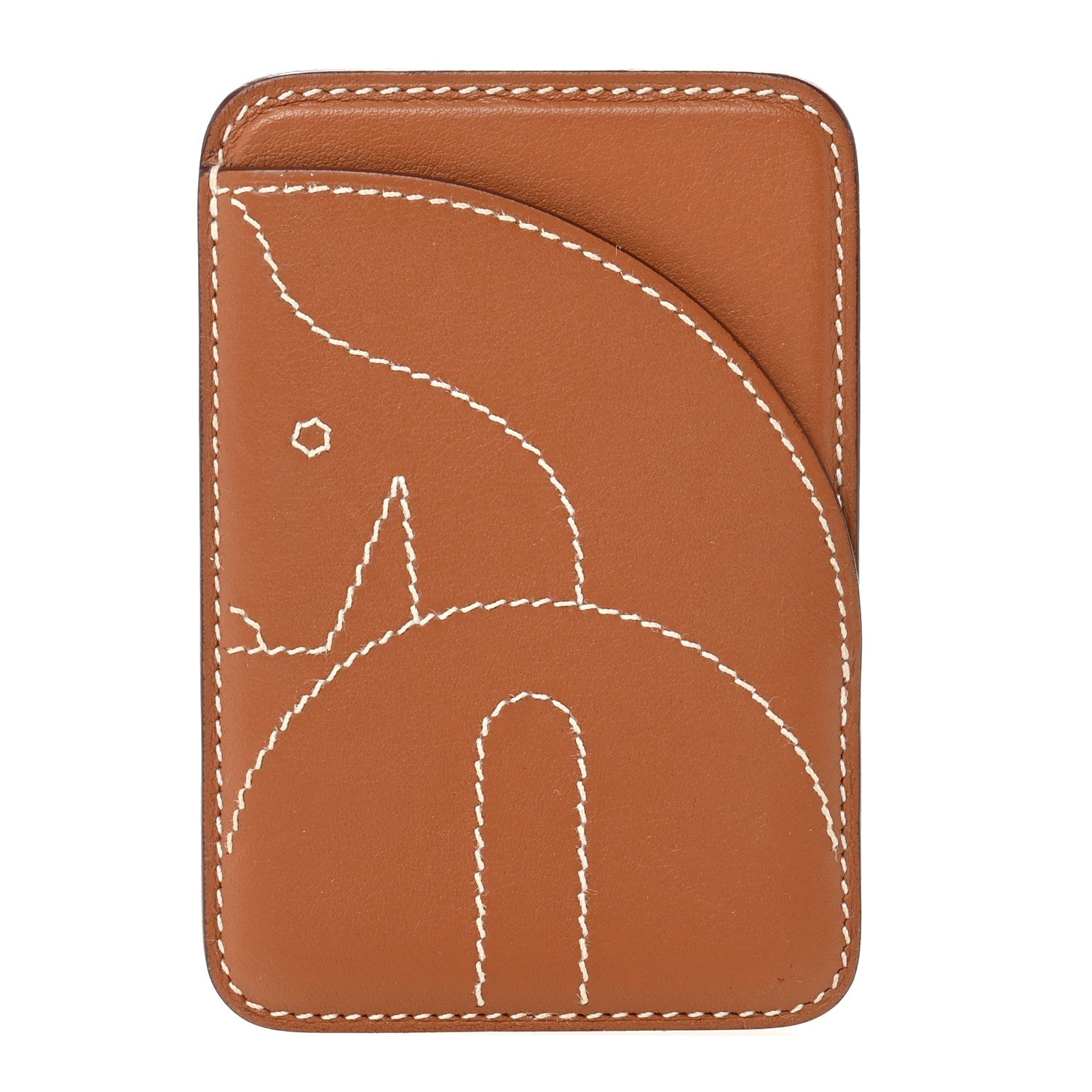 Hermes Swift Stitched Cheval MagSafe Card Holder Gold 1 of 7