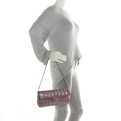 Chanel Patent Quilted East West Chocolate Bar Flap Light Purple 2 of 11
