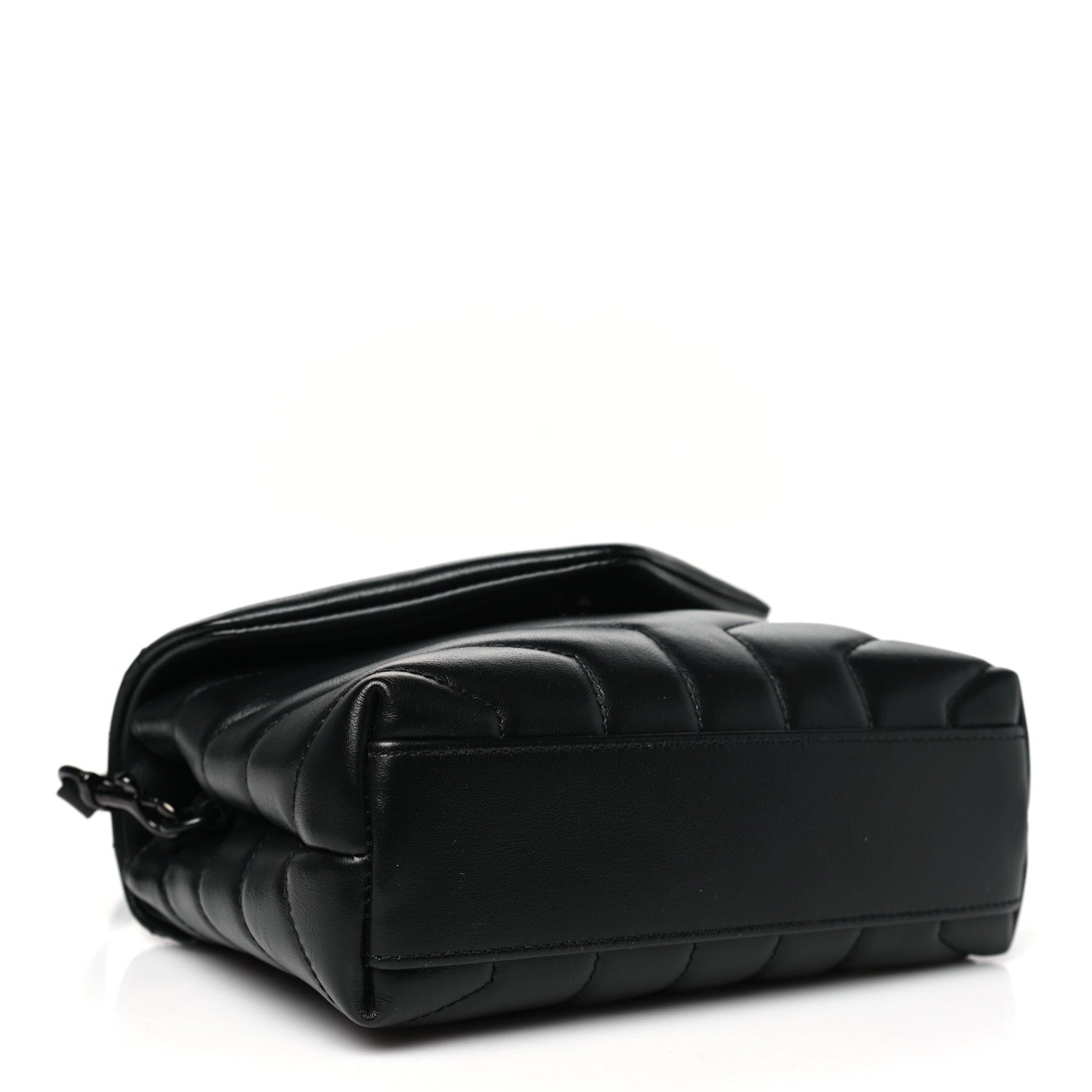 Saint Laurent Calfskin Y Quilted Monogram Monochrome Toy Loulou Crossbody Bag Black 4 of 10