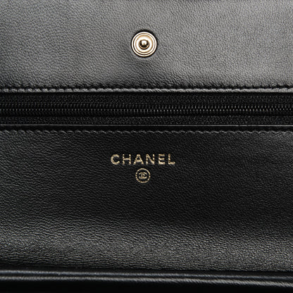 Chanel Lambskin Quilted Emoticon Wallet On Chain WOC Black 6 of 8