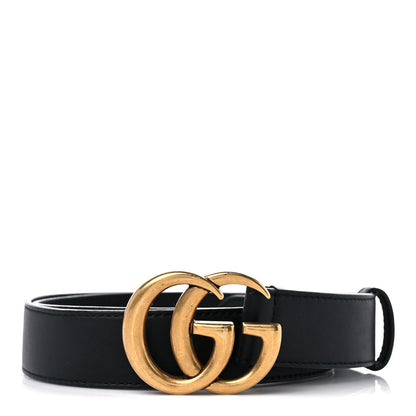 Gucci Calfskin Double G 30mm Belt 85 34 Black 1 of 6
