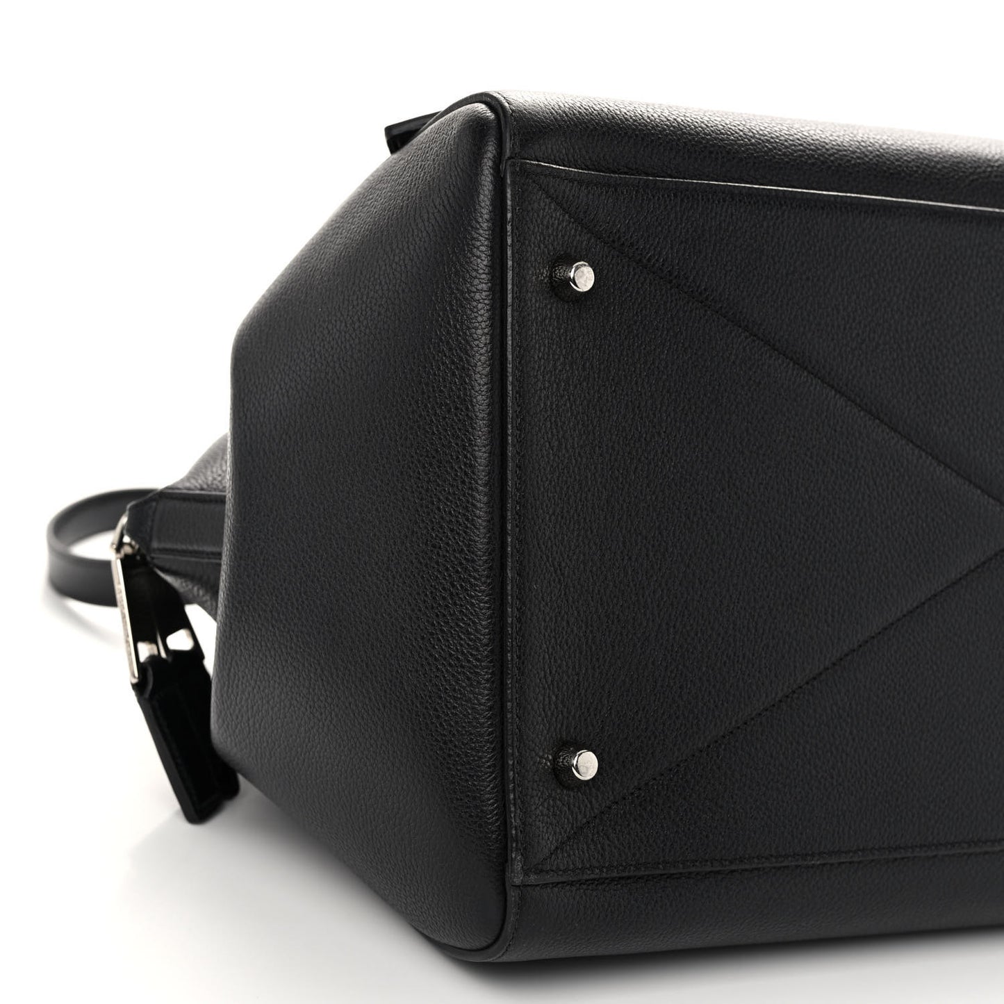 Textured Calfskin Medium Incognito Satchel Black