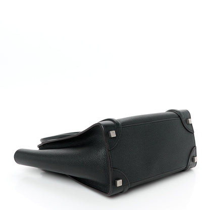 Celine Drummed Calfskin Micro Luggage Black 4 of 10