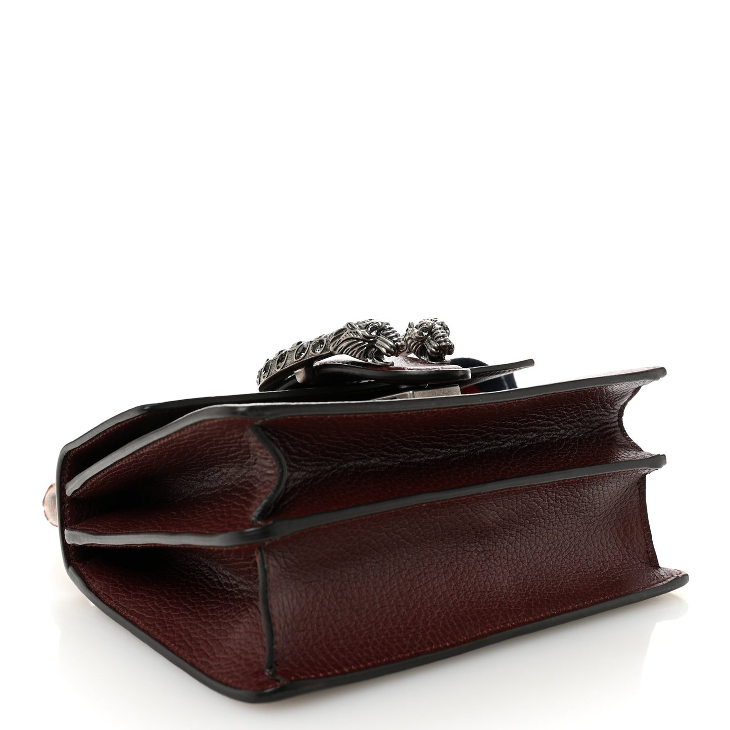 Dollar Calfskin Crystal Web Mini Dionysus Bamboo Top Handle Bag Vintage Bordeaux Black Diamond