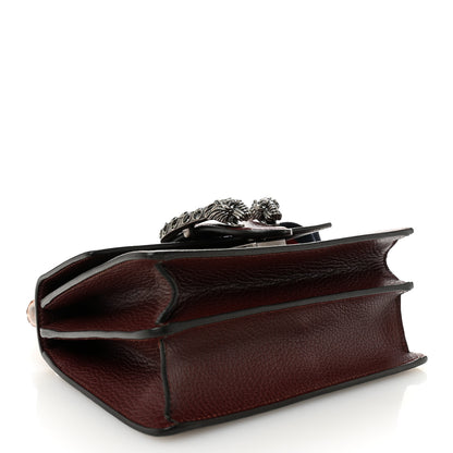 Gucci Dollar Calfskin Crystal Web Mini Dionysus Bamboo Top Handle Bag Vintage Bordeaux Black Diamond 4 of 12