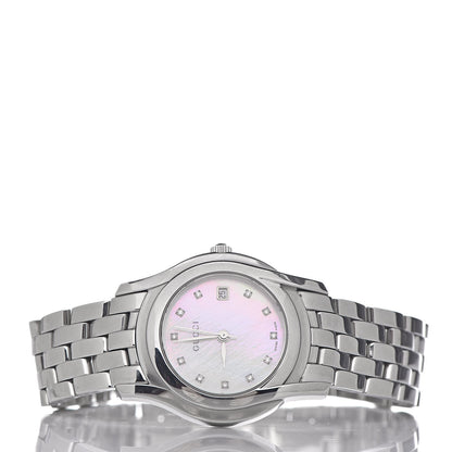 Gucci Stainless Steel Diamond Pink Mother of Pearl 27mm 5500L Quartz Watch 3 of 5