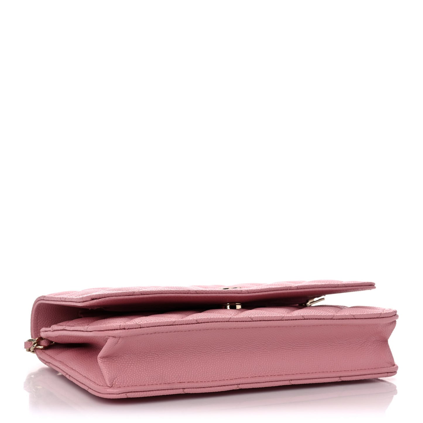 Caviar Quilted Wallet on Chain WOC Light Pink