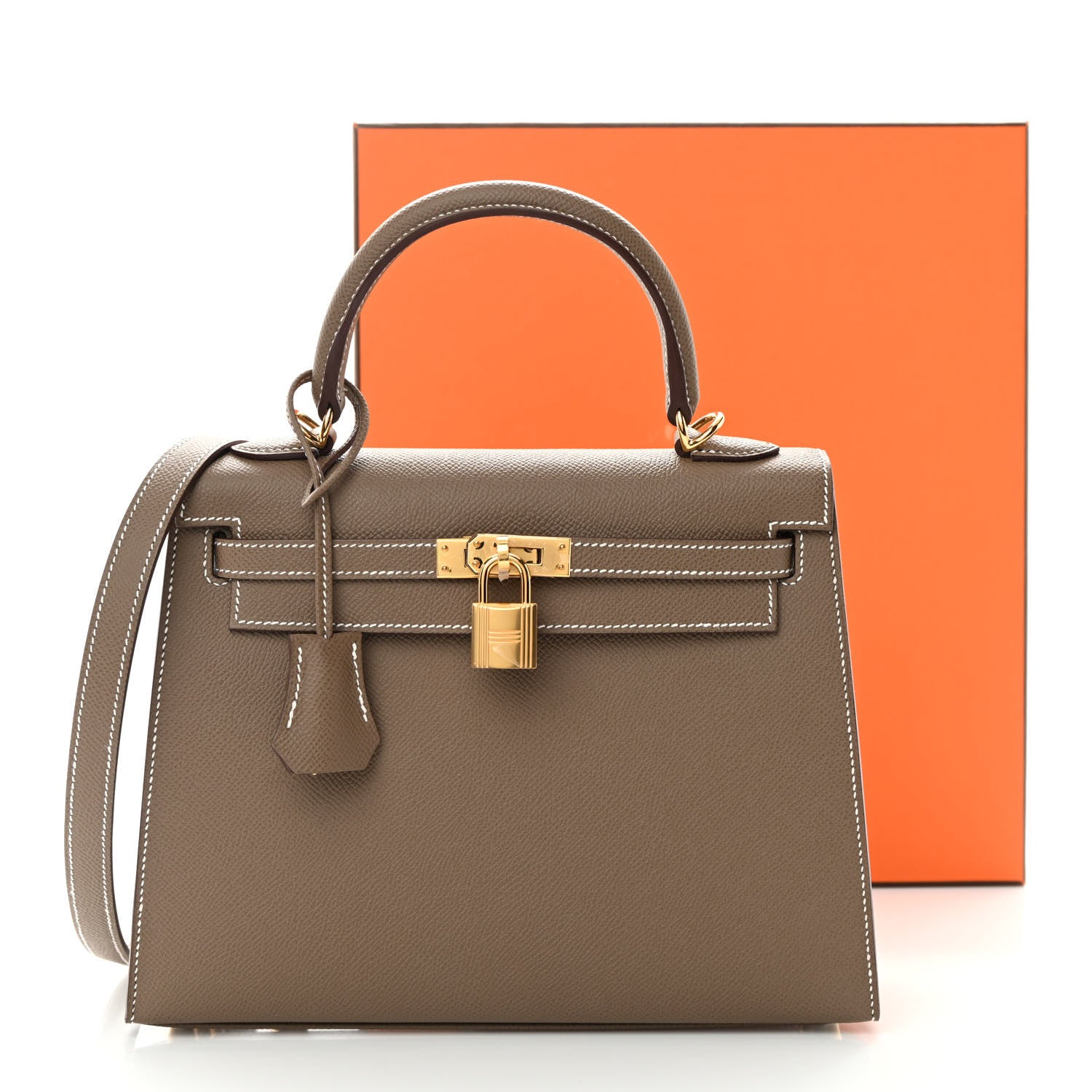 Hermes Epsom Kelly Sellier 25 Etoupe 11 of 11