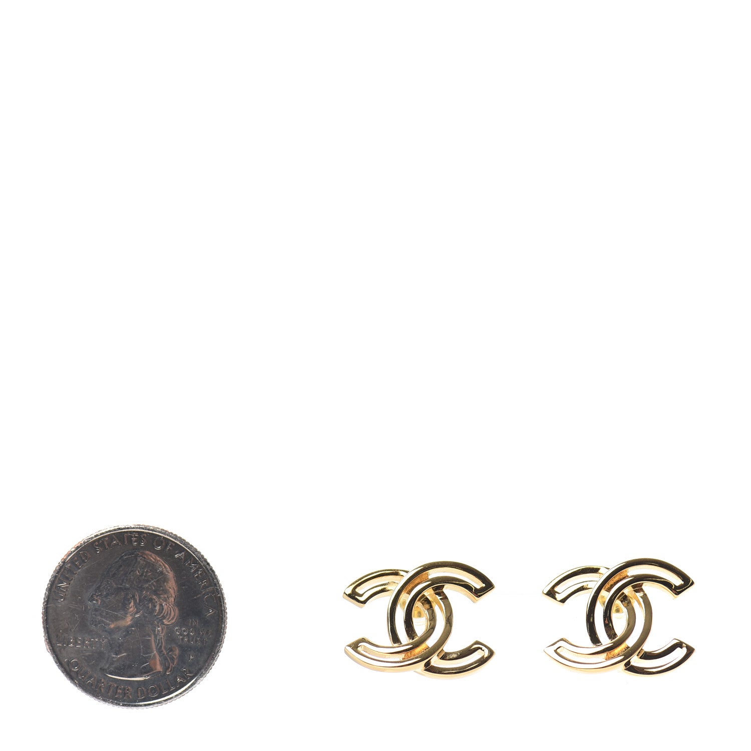 Chanel Metal Obazine CC Earrings Gold 2 of 4