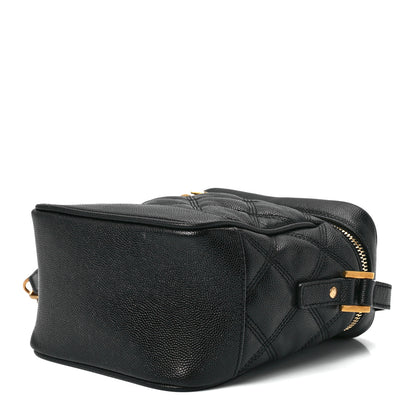 Saint Laurent Grain de Poudre Quilted 80's Vanity Bag Black 9 of 11