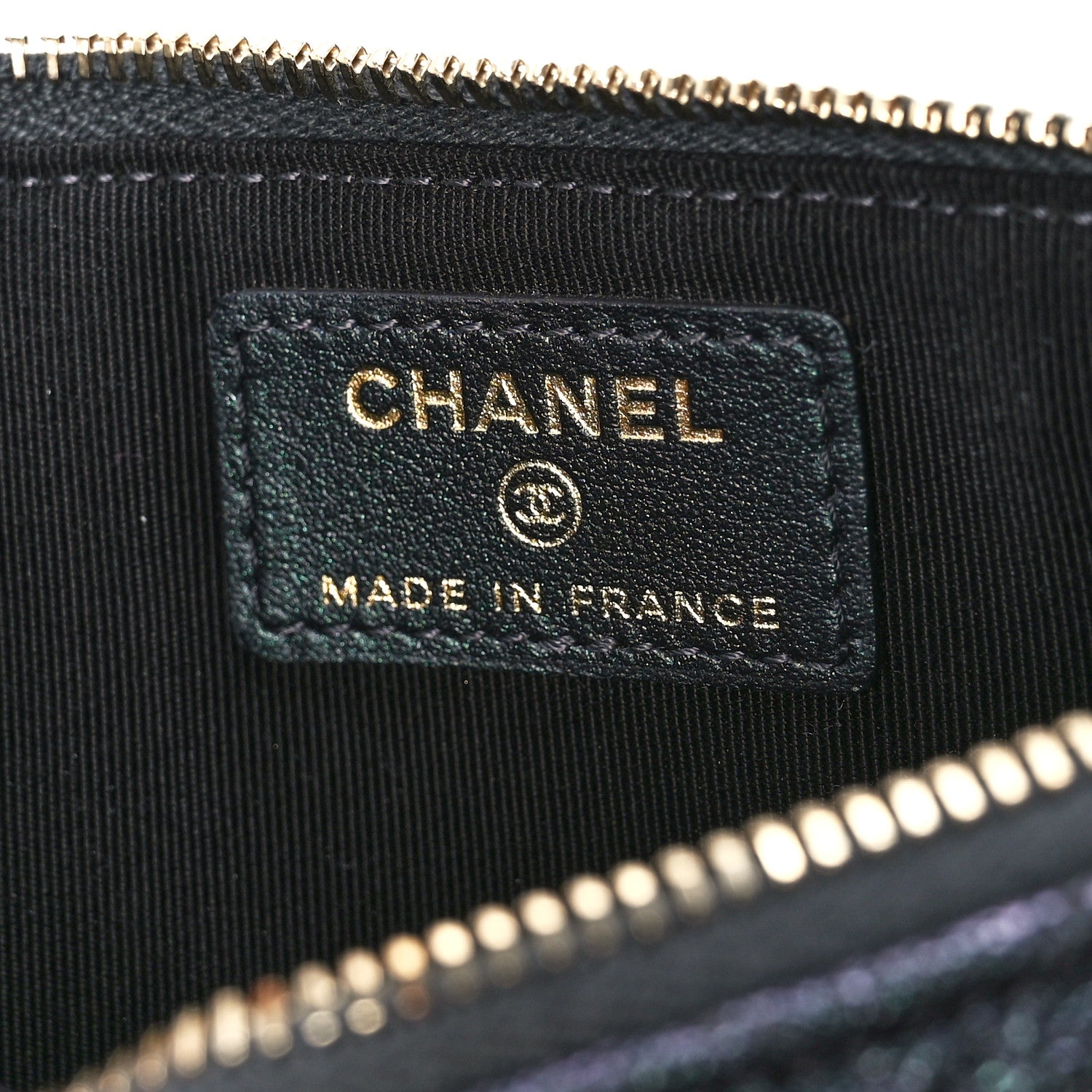 Chanel Iridescent Caviar Quilted Classic iPhone Pouch Black 6 of 11