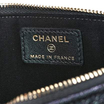 Chanel Iridescent Caviar Quilted Classic iPhone Pouch Black 6 of 11