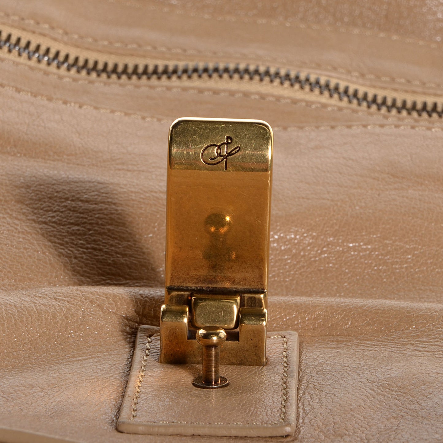 Lambskin PS1 Large Satchel Stone