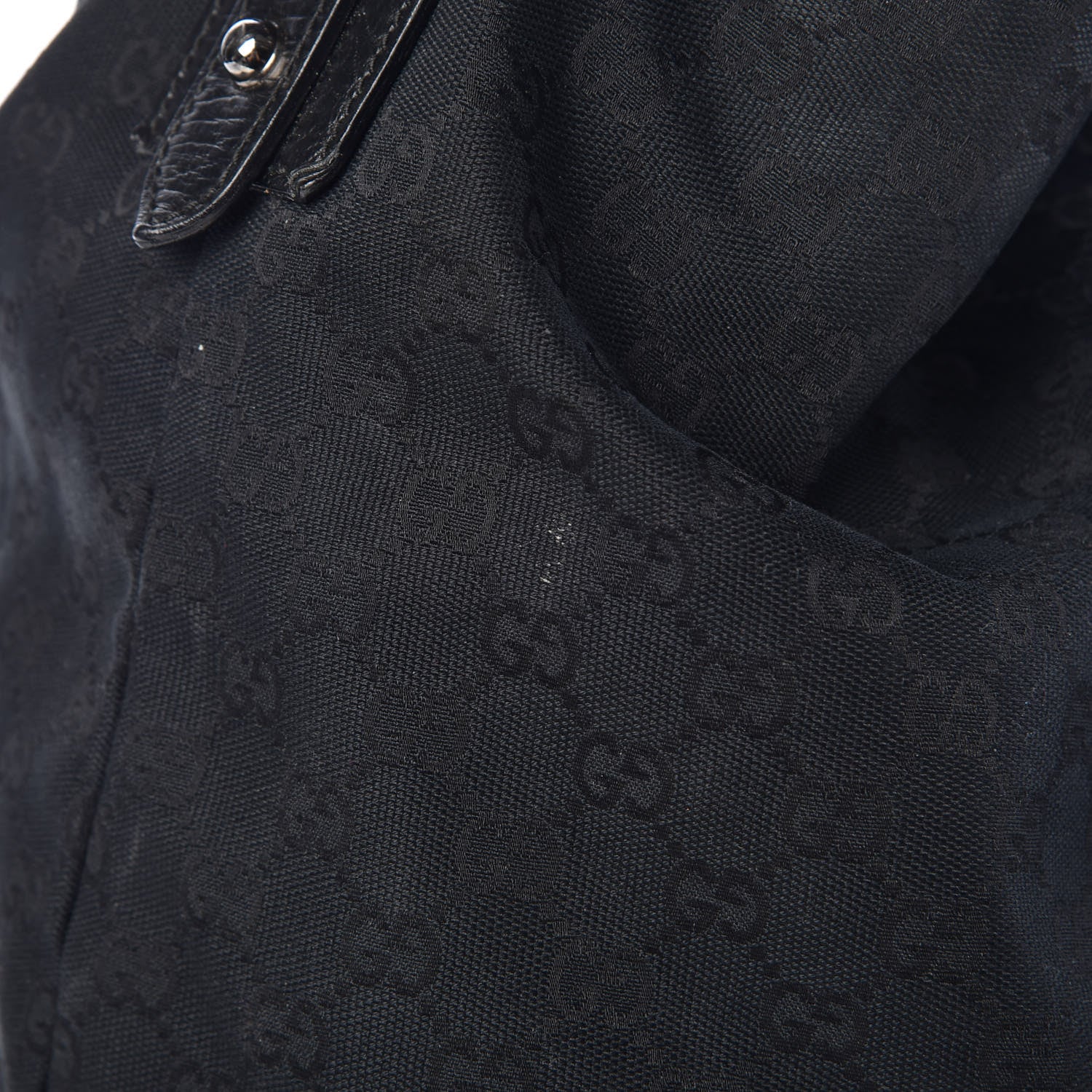 Gucci Monogram Large Horsebit Chain Hobo Black 11 of 13