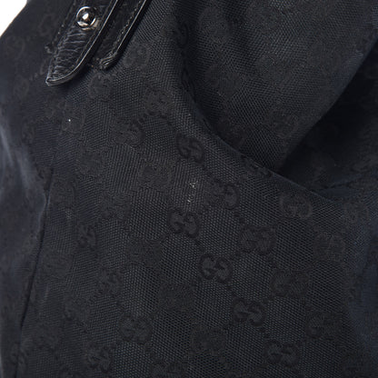 Gucci Monogram Large Horsebit Chain Hobo Black 11 of 13