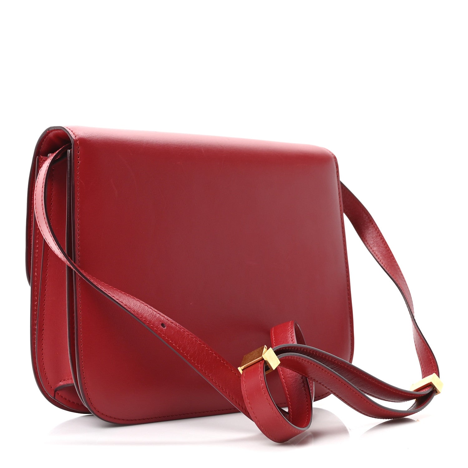 Celine Box Calfskin Medium Classic Box Flap Bag Red 3 of 10