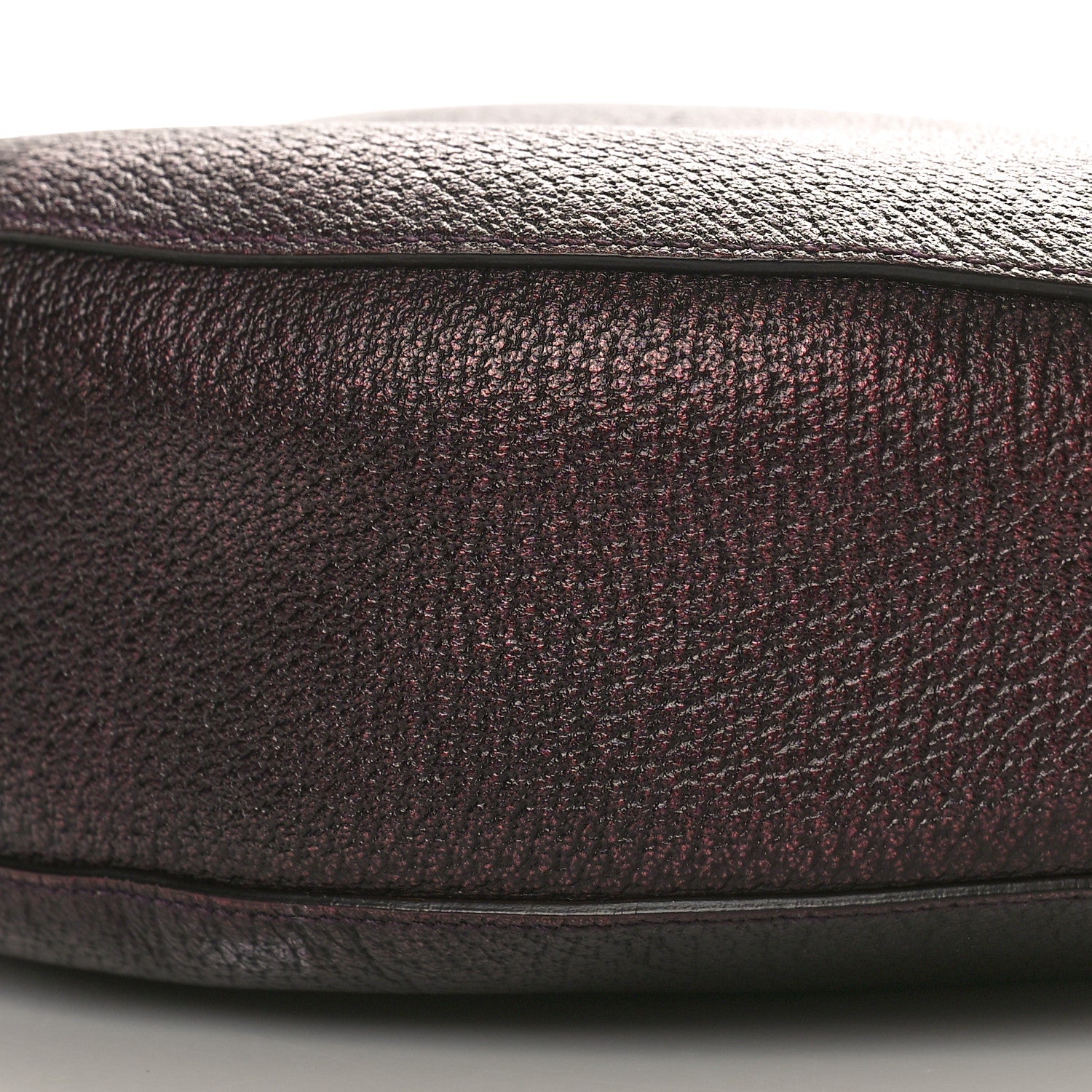 Gucci Metallic Calfskin Bamboo Ring Hobo Aubergine 10 of 10