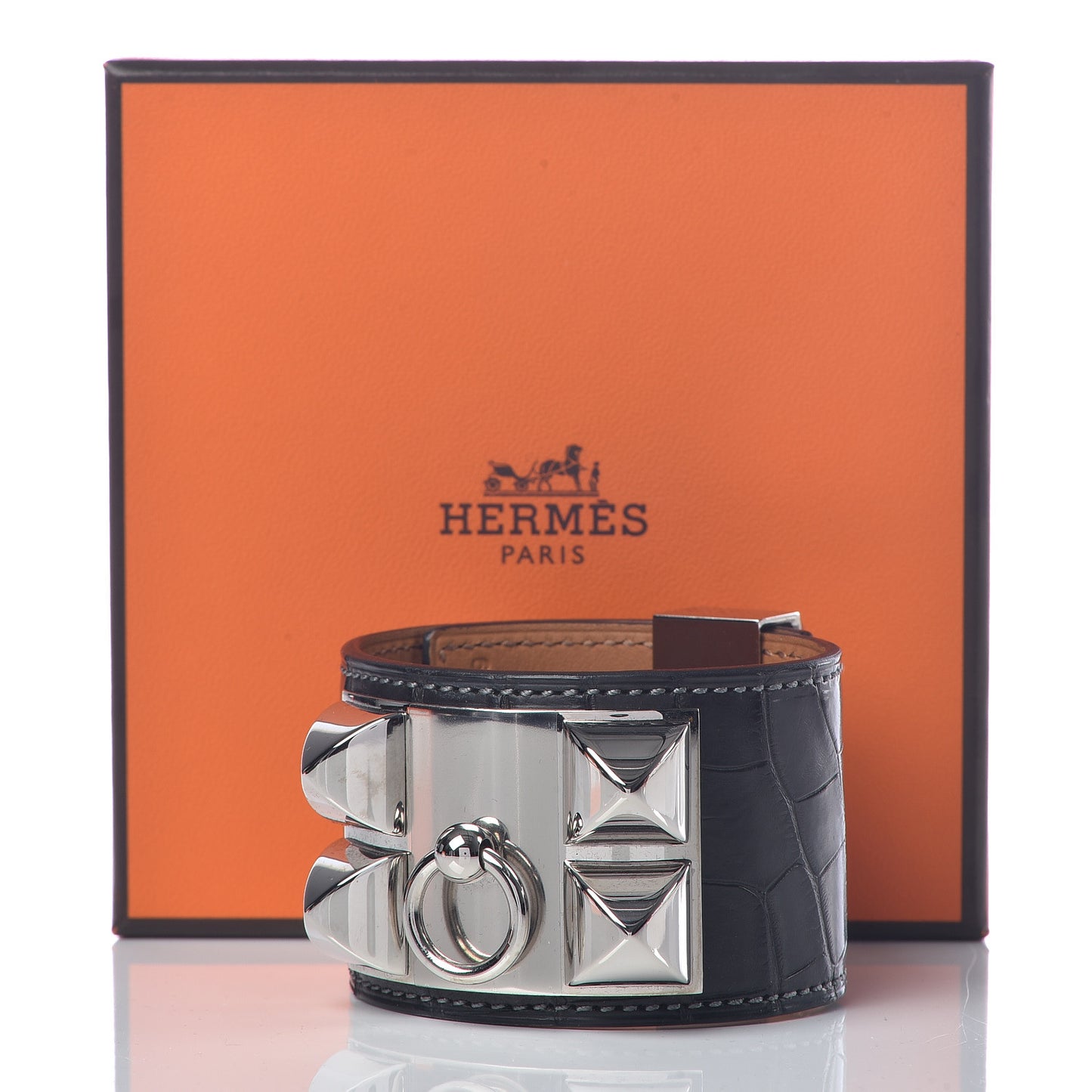 Matte Alligator Collier De Chien CDC Bracelet S Graphite