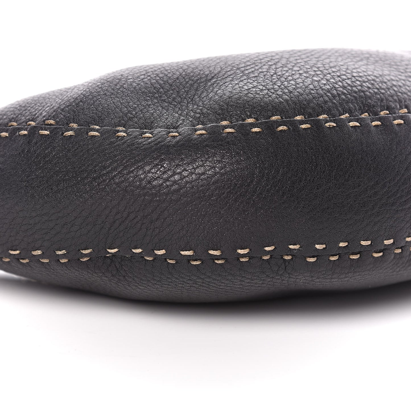 Calfskin Romano Selleria Shoulder Bag Black