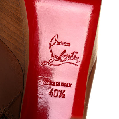 Christian Louboutin Calfskin Janis Alta 120 Booties 40.5 Cuoio 17 of 21