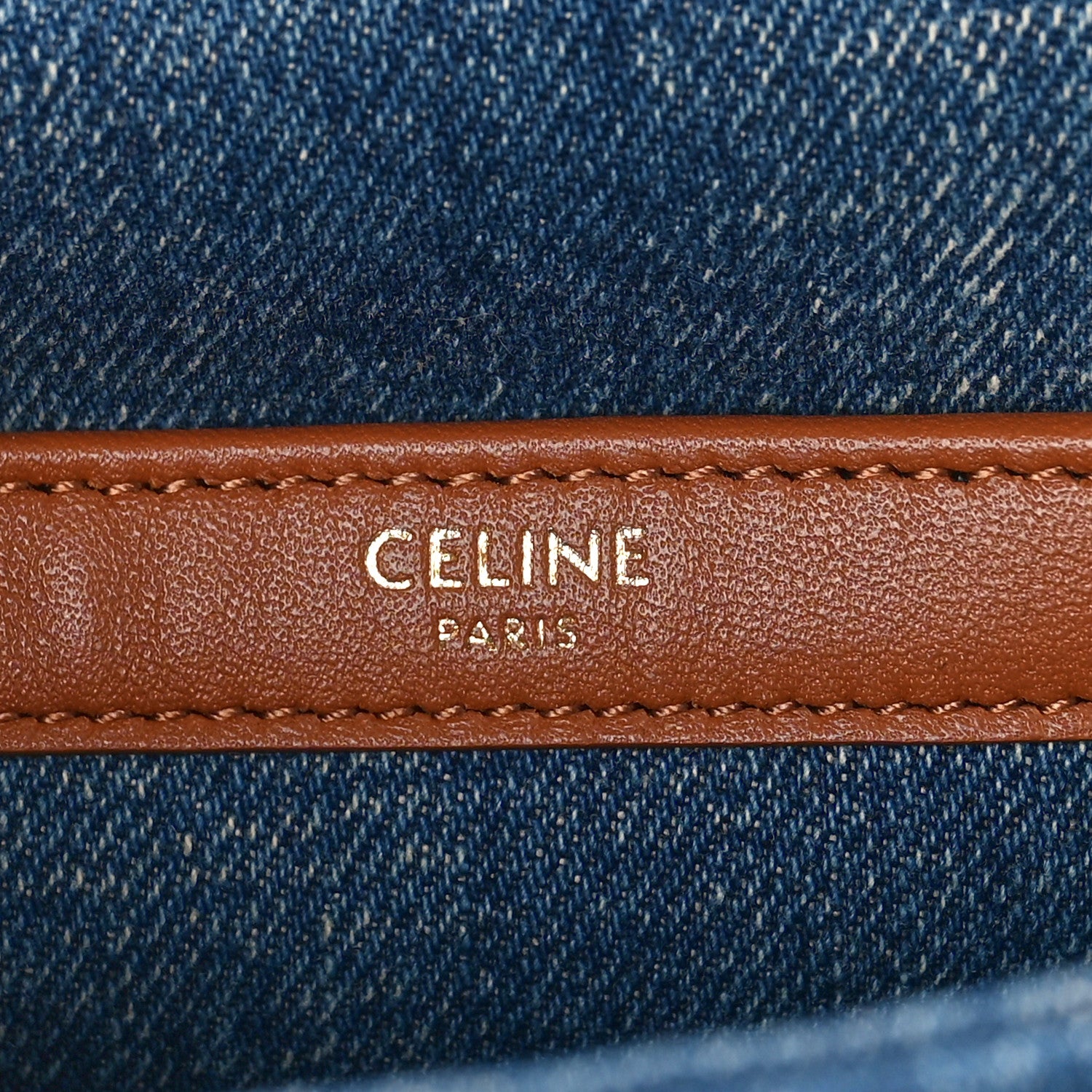Celine Denim Matelasse Chain Shoulder Bag Blue 6 of 8