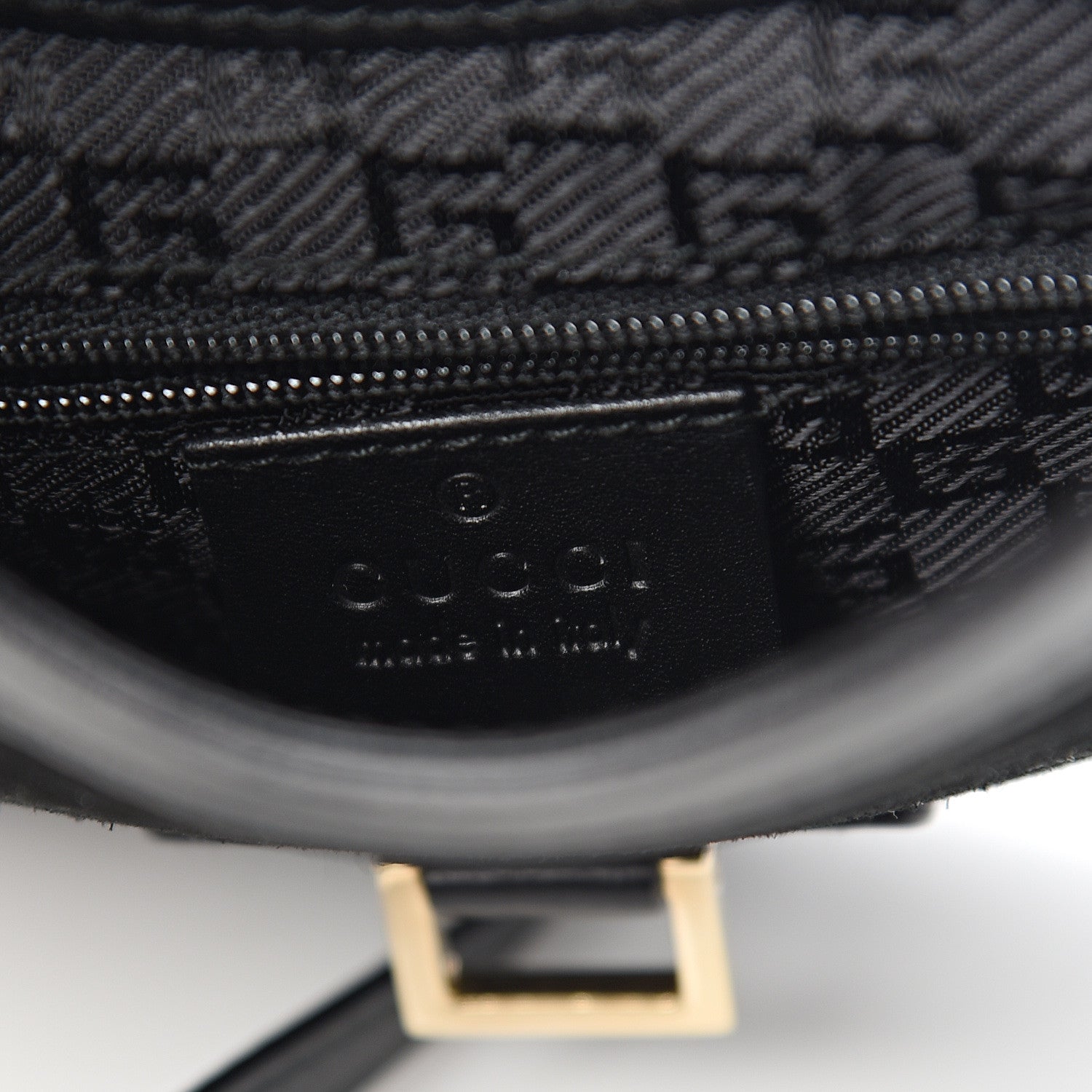 Gucci Suede Calfskin Crossbody Bag Black 5 of 9