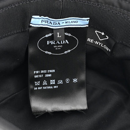 Prada Re-Nylon Metal Triangle Logo Womens Bucket Hat L Black 8 of 8
