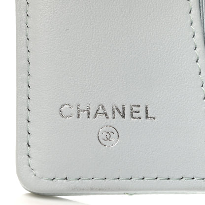 Chanel Caviar Quilted Classic 4 Key Holder Wallet Light Blue 6 of 8