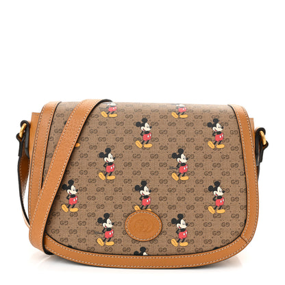 Gucci X DISNEY Mini Vintage GG Supreme Monogram Mickey Mouse Small Flap Messenger Bag Beige Vintage Sun Oil 1 of 11