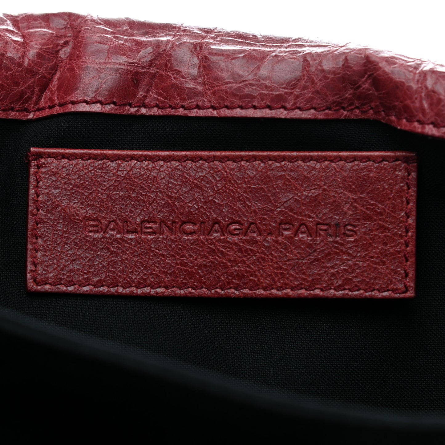 Agneau Giant 21 Silver Hardware Envelope Clutch Dark Wine