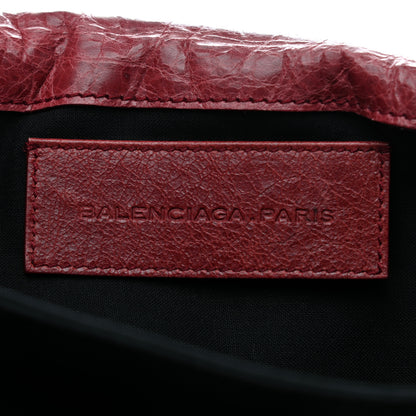 Balenciaga Agneau Giant 21 Silver Hardware Envelope Clutch Dark Wine 7 of 8