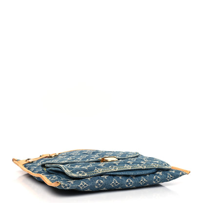 Louis Vuitton Monogram Denim Sac Plat Blue 4 of 13