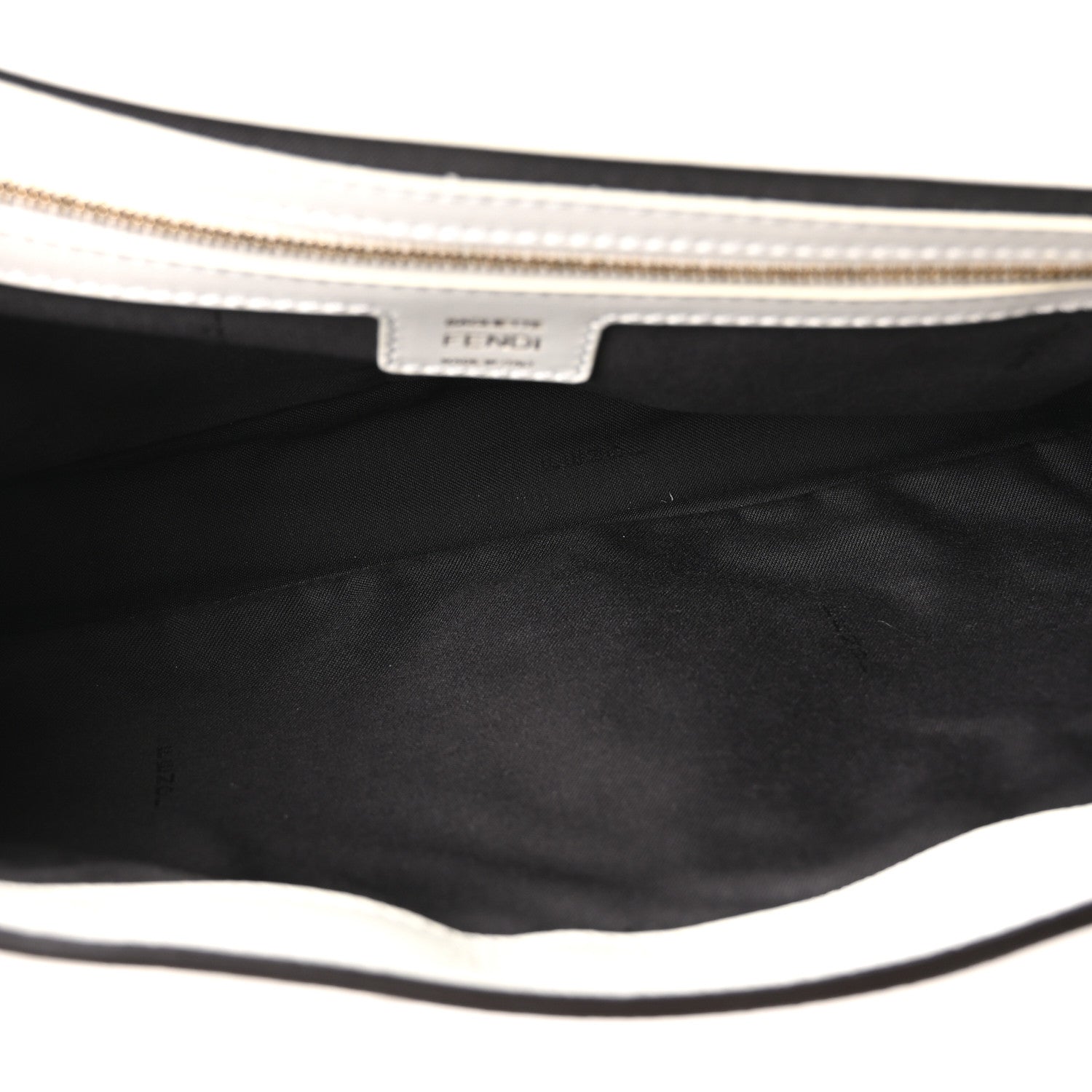 Fendi Nappa FF 1974 Embossed Large Baguette White 5 of 10