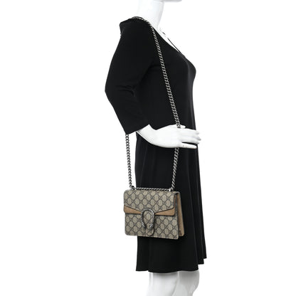 Gucci GG Supreme Monogram Mini Dionysus Shoulder Bag Taupe 2 of 13