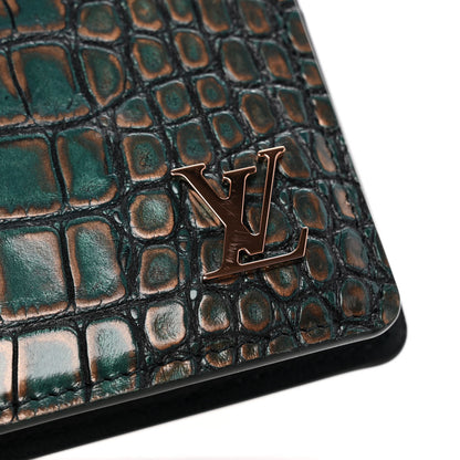 Louis Vuitton Alligator Brazza Wallet Metallic Copper 8 of 9