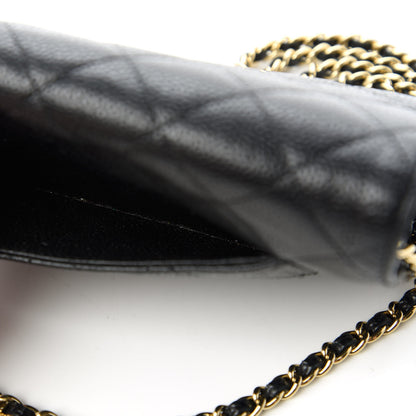 Chanel Caviar Quilted Wallet On Chain WOC Black 13 of 13