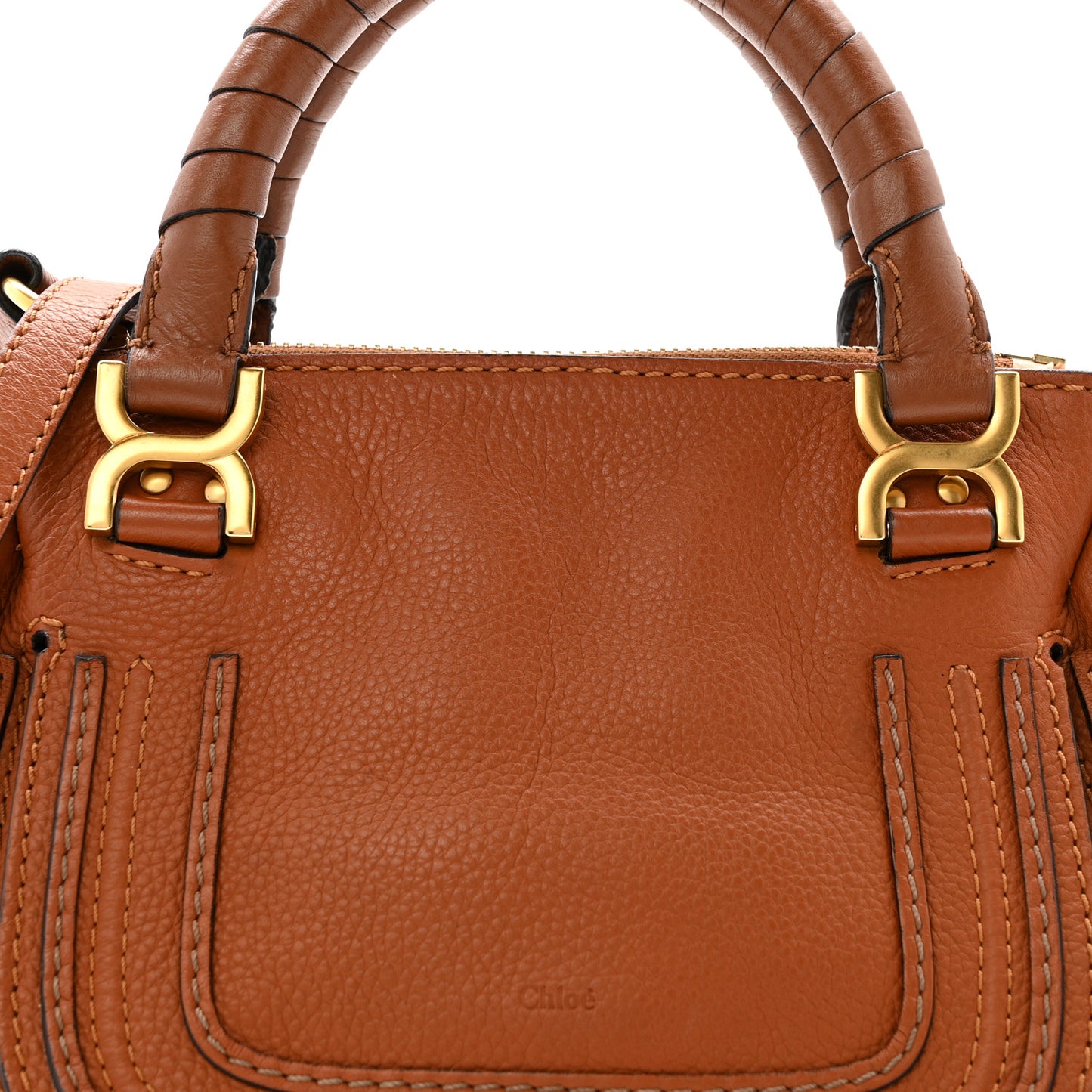 Calfskin Mini Marcie Satchel Tan